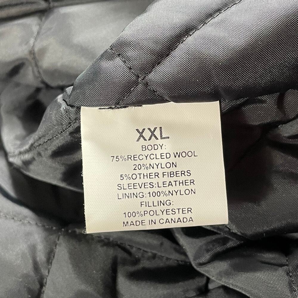 🔥NWOT Vantage Ford Credit Wool Leather Varsity Bomber Jacket Quilt Lined Sz 2XL - Picture 16 of 16